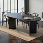 Hanah Home Sabella Mesa de Comedor extensible 200x90 cm color Madera Negra en melamina